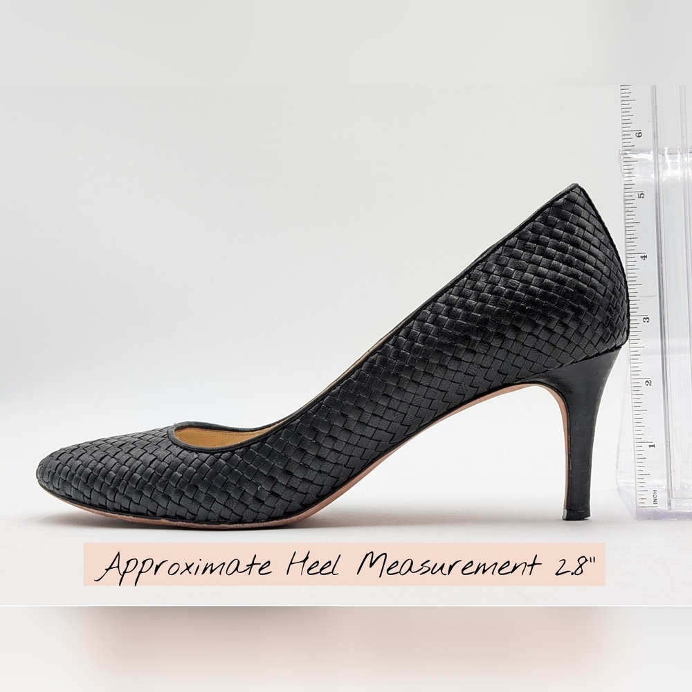 Cole Haan Grand.OS Women's Size 8B Woven Genuine Black Leather Heels Closed Toe - Picture 11 of 17